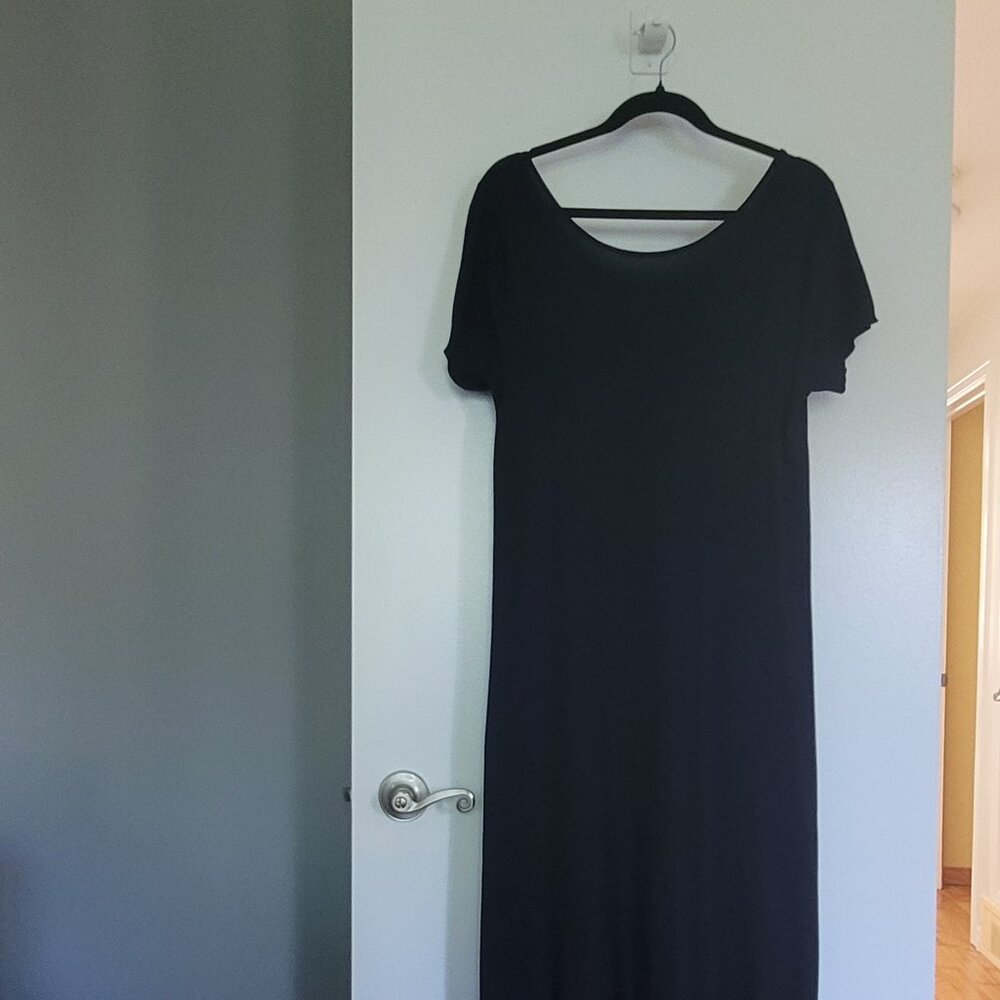 MAX MARA WEEKEND FINE KNIT NAVY DRESS - SIZE XL